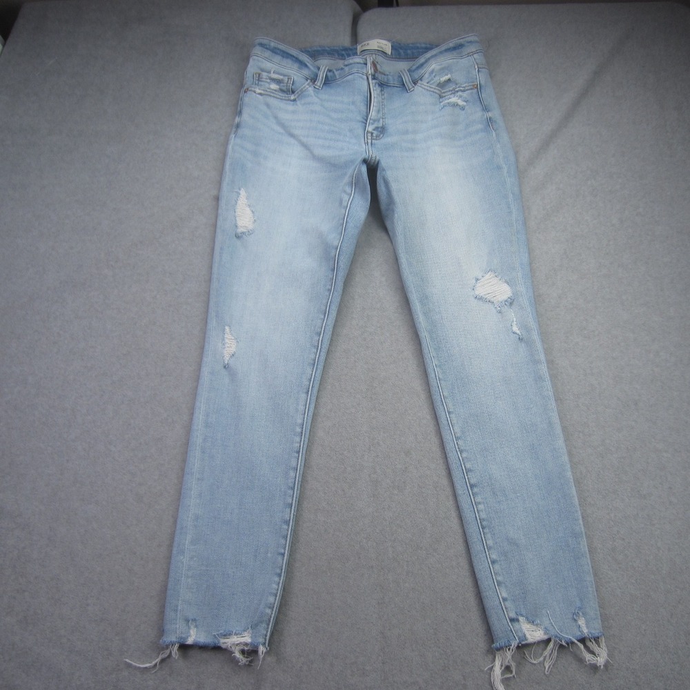 BKE Light Blue Distressed Skinny Jeans
